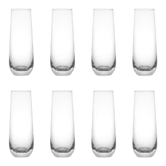 JoyJolt Milo Stemless Champagen Flutes Set 8 Crystal Glasses 9.5oz Highball NIB - Picture 7 of 8